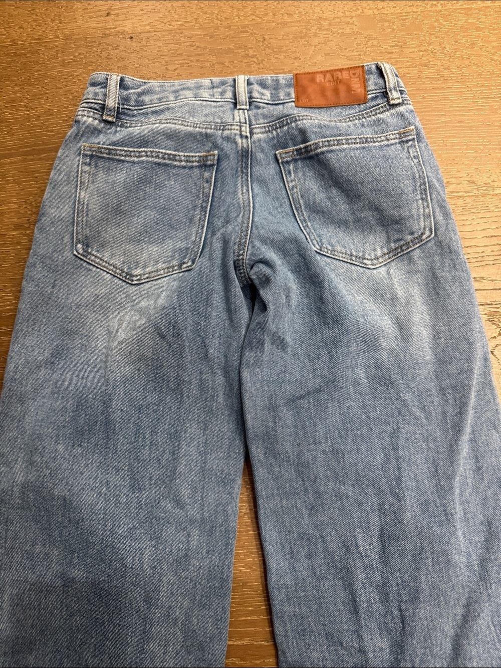 Rare DNM Edit Rhinestone Bow Baggy Jeans Low Rise Wide Leg Size 23 - Picture 7 of 9